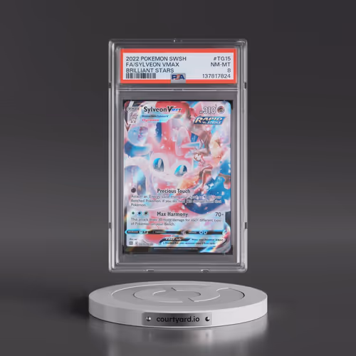 2022 Pokémon Sword & Shield Brilliant Stars #TG15 Sylveon Vmax - Full Art (PSA 8 NM-MT)