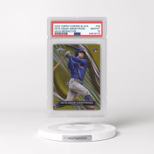 2024 Topps Chrome Black #96 Pete Crow-Armstrong - Gold Refractor (PSA 10 GEM MINT)