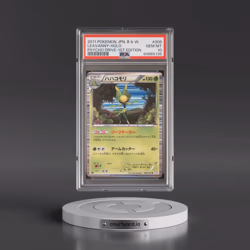 2011 Pokémon Black & White Psycho Drive #008 Leavanny - 1st Edition Holo (PSA 10 GEM MINT)