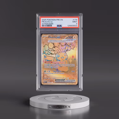 2025 Pokémon Pre EN-Prismatic Evolutions #179 Pikachu EX - Holo Hyper Rare (PSA 9 MINT)