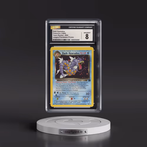 1999 Team Rocket #8/82 Dark Gyarados - League Prerelease Promo (Holo) (CGC 8 NM-MT)