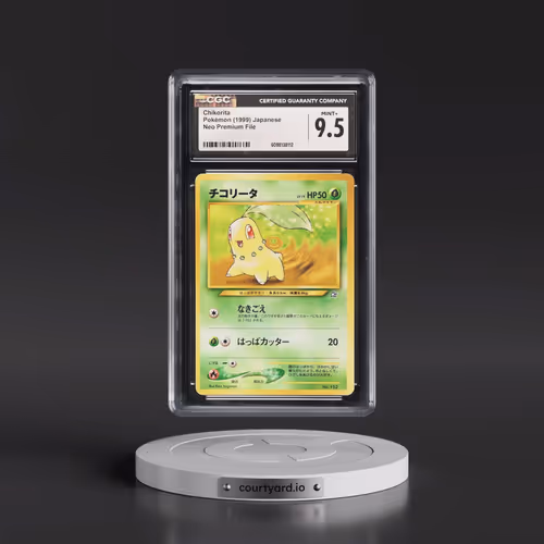 1999 Neo Premium File Chikorita - No Rarity (CGC 9.5 MINT+)