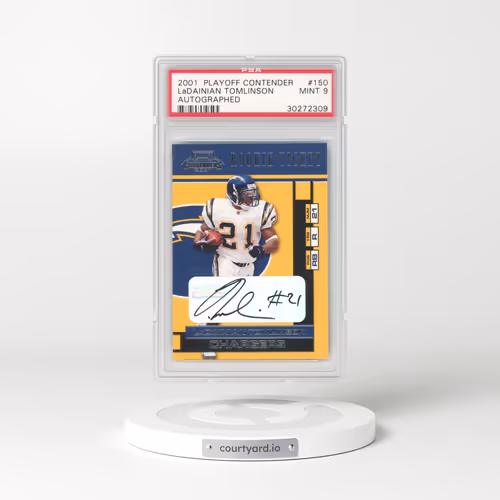2001 Playoff Contenders #150 LaDainian Tomlinson - Autographed (PSA 9 MINT)