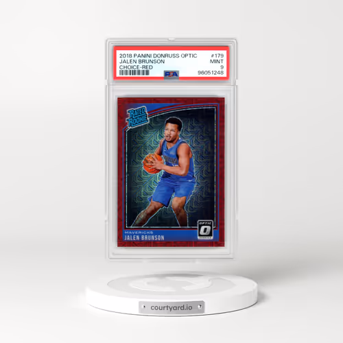 2018 Panini Donruss Optic #179 Jalen Brunson - Choice-Red (PSA 9 MINT)