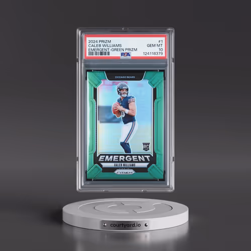 2024 Panini Prizm Emergent #1 Caleb Williams - Green Prizm (PSA 10 GEM MINT)