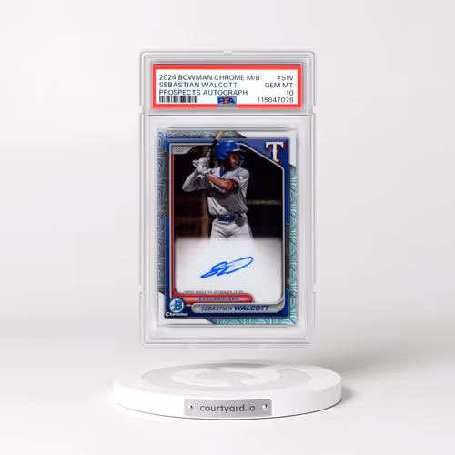 2024 Bowman Mega Box Chrome Bowman Prospect Mega Autographs #SW Sebastian Walcott (PSA 10 GEM MINT)