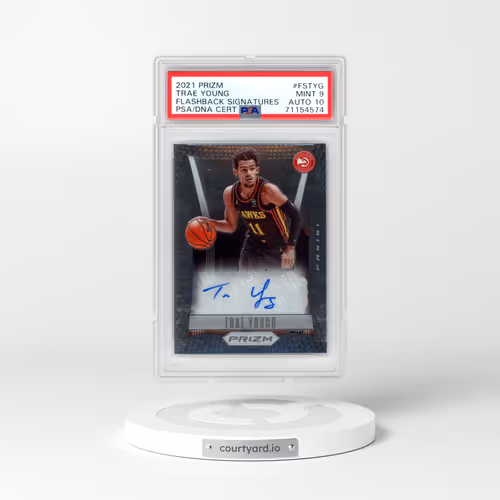 2021 Panini Prizm Flashback Signatures #FSTYG Trae Young (PSA 9 MINT)