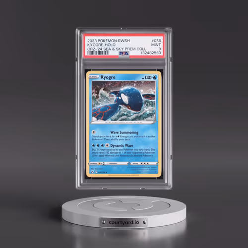 2023 Pokémon Sword and Shield Crown Zenith #036 Kyogre - Holo 2024 Sea & Sky Premium Collection (PSA