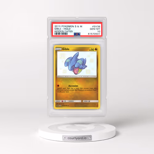 2019 Pokémon Sun & Moon Hidden Fates #SV38 Gible - Holo (PSA 10 GEM MINT)