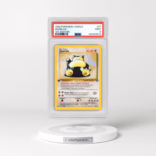 1999 Pokémon Jungle #27 Snorlax - 1st Edition (PSA 9 MINT)