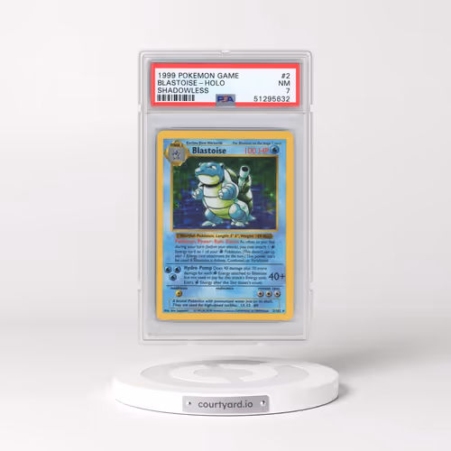 1999 Pokémon Game #2 Blastoise - Holo Shadowless (PSA 7 NM)