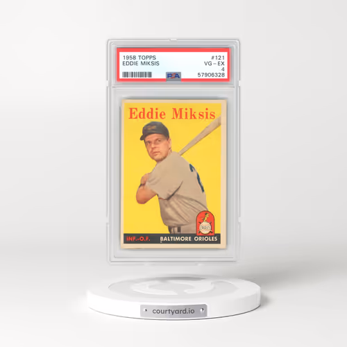 1958 Topps #121 Eddie Miksis (PSA 4 VG-EX)