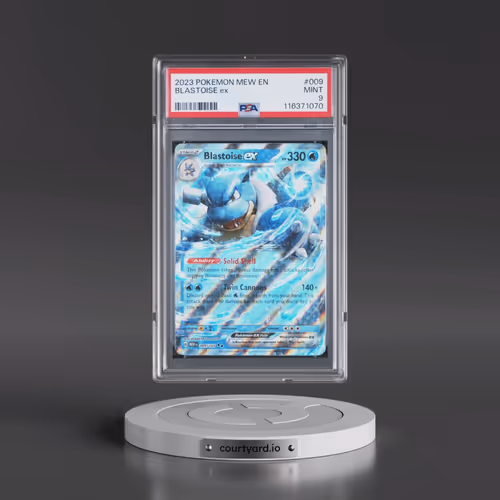 2023 Pokémon Mew EN-151 #009 Blastoise EX - Holo (PSA 9 MINT)