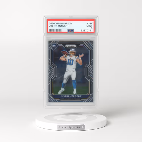 2020 Panini Prizm #325 Justin Herbert (PSA 9 MINT)