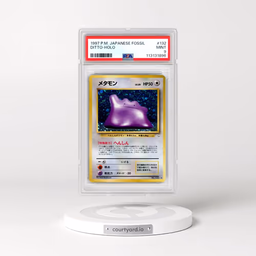 1997 Pokémon Fossil #132 Ditto - Holo (PSA 9 MINT)