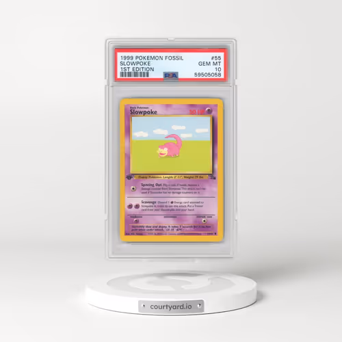 1999 Pokémon Fossil #55 Slowpoke - 1st Edition (PSA 10 GEM MINT)