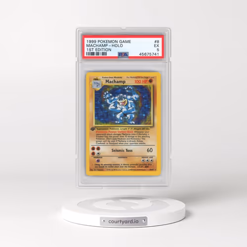 1999 Pokémon Game #8 Machamp - 1st Edition Holo (PSA 5 EX)
