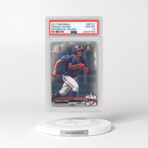 2017 Bowman Prospects #BP127 Ronald Acuna - Silver (PSA 10 GEM MINT)