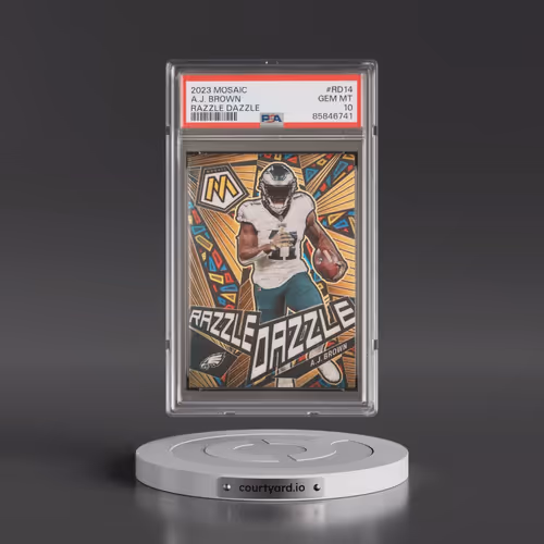2023 Panini Mosaic Razzle Dazzle #RD14 A.J. Brown (PSA 10 GEM MINT)