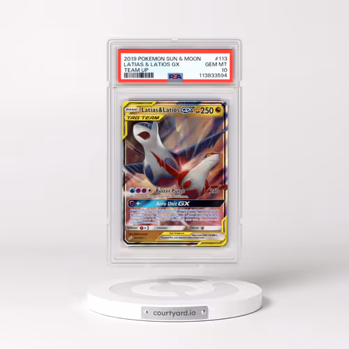 2019 Pokémon Sun & Moon Team Up #113 Latias & Latios GX - Holo (PSA 10 GEM MINT)