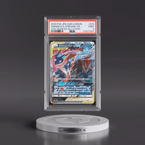 2019 Pokémon Sun & Moon Tag Team GX All Stars #072 Greninja & Zoroark GX - Holo (PSA 9 MINT)