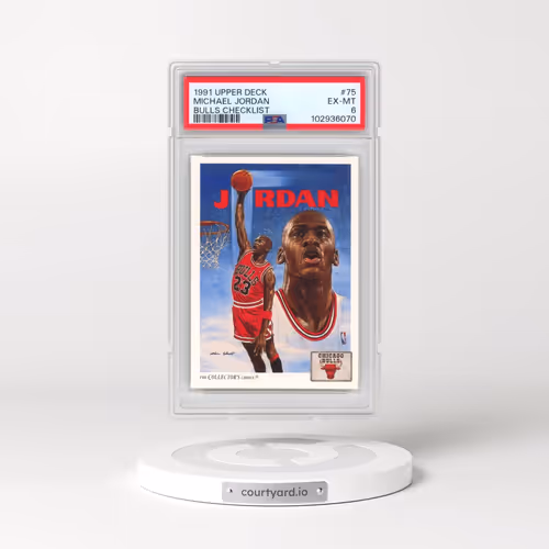 1991 Upper Deck #75 Michael Jordan - Bulls Checklist (PSA 6 EX-MT)