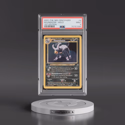 2001 Pokémon Neo Discovery #4 Houndoom - 1st Edition Holo (PSA 9 MINT)