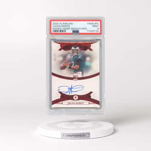 2020 Panini Flawless Rookie Gems Signatures #RGSJHU Jalen Hurts (PSA 9 MINT)