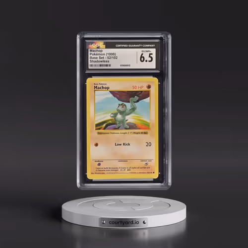1999 Base Set #52/102 Machop - Shadowless Shadowless (CGC 6.5 EX-NM+)