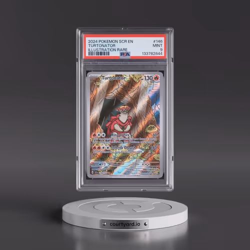 2024 Pokémon Scr EN-Stellar Crown #146 Turtonator - Illustration Rare (PSA 9 MINT)