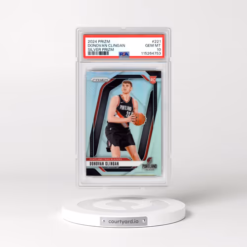 2024 Panini Prizm #221 Donovan Clingan - Silver Prizm (PSA 10 GEM MINT)