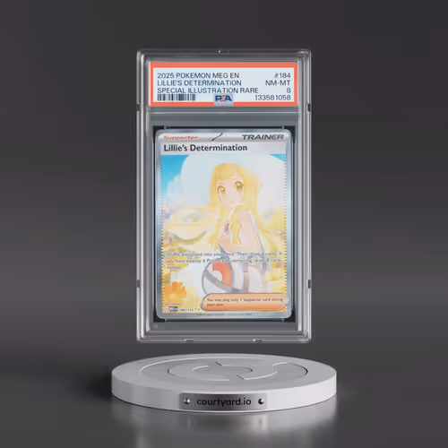 2025 Pokémon Meg EN-Mega Evolution #184 Lillie's Determination - Special Illustration Rare (PSA 8 NM