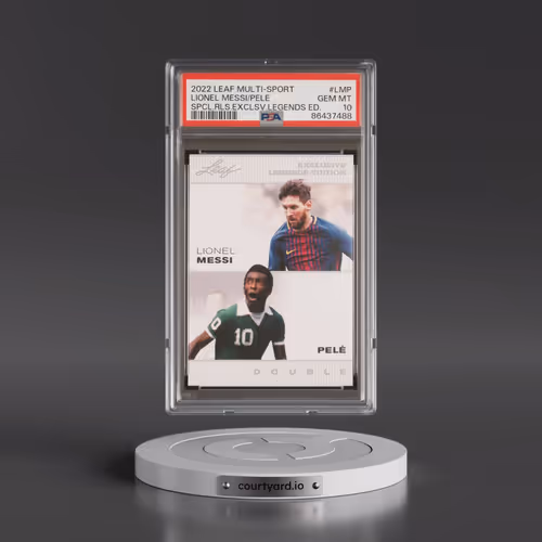 2022 Leaf Multi-Sport Special Release Exclusive Legends Edition #LMP Lionel Messi/Pele (PSA 10 GEM M