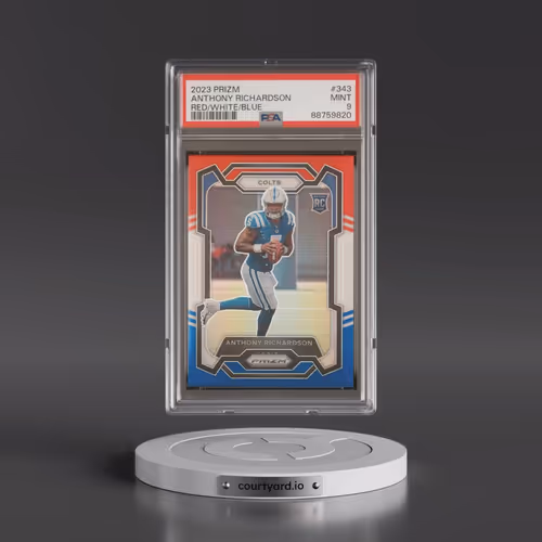 2023 Panini Prizm #343 Anthony Richardson - Red/White/Blue Prizm (PSA 9 MINT)
