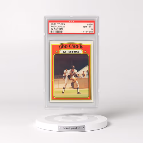 1972 Topps #696 Rod Carew - In Action (PSA 8 NM-MT)