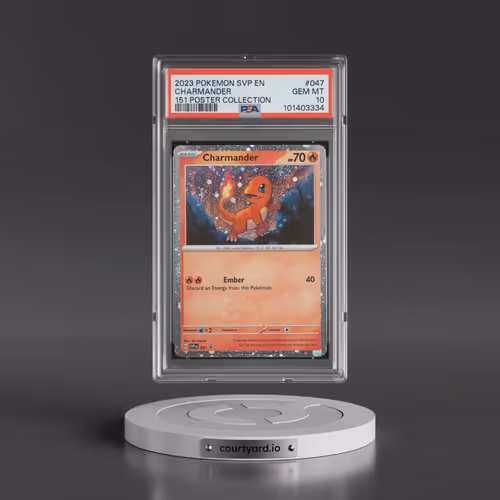 2023 Pokémon Svp EN-SV Black Star Promo #047 Charmander - 151 Poster Collection (PSA 10 GEM MINT)