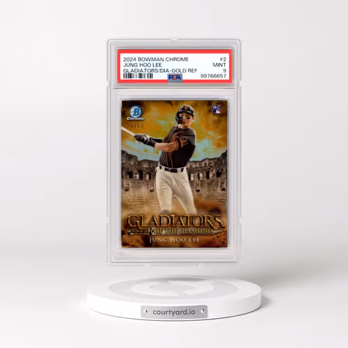 2024 Bowman Chrome Gladiators of the Diamond #2 Jung Hoo Lee - Gold Refractor (PSA 9 MINT)