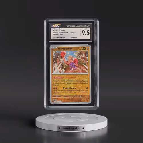 2023 Scarlet & Violet 151 - MEW EN #107/165 Hitmonchan - Reverse Holo (CGC 9.5 MINT+)