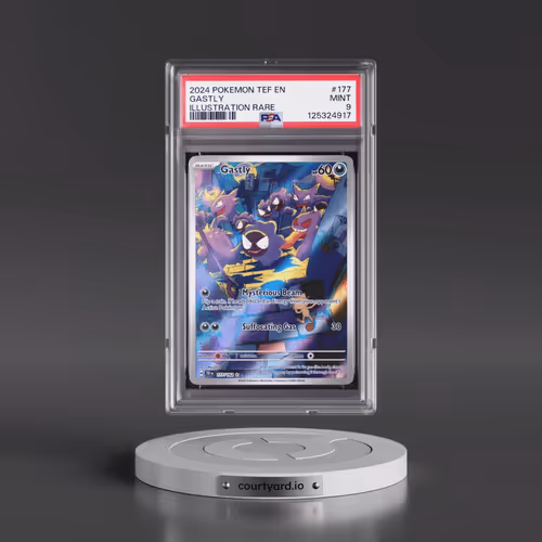 2024 Pokémon Tef EN-Temporal Forces #177 Gastly - Illustration Rare (PSA 9 MINT)