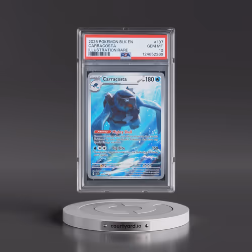 2025 Pokémon Blk EN-Black Bolt #107 Carracosta - Illustration Rare (PSA 10 GEM MINT)