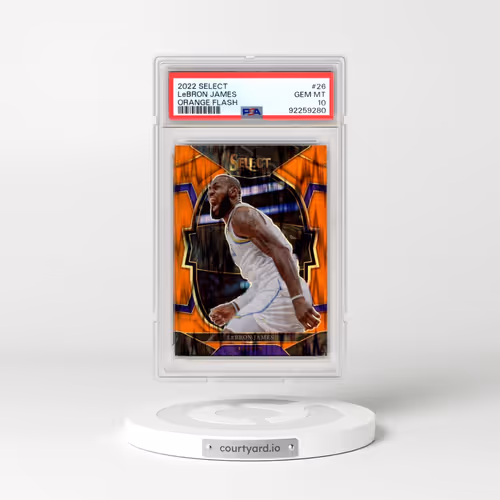 2022 Panini Select #26 LeBron James - Orange Flash (PSA 10 GEM MINT)