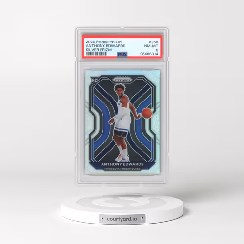 2020 Panini Prizm #258 Anthony Edwards - Silver Prizm (PSA 8 NM-MT)