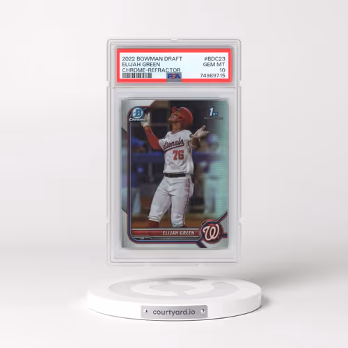2022 Bowman Draft #BDC23 Elijah Green - Chrome-Refractor (PSA 10 GEM MINT)