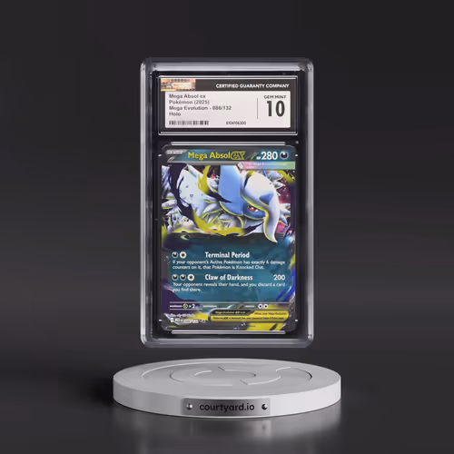 2025 Pokémon Meg EN-Mega Evolution #086 Mega Absol EX - Holo (CGC 10 GEM MINT)