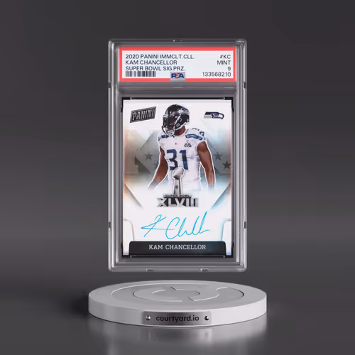 2020 Panini Immaculate Collection Super Bowl Signatures Prizm #KC Kam Chancellor (PSA 9 MINT)