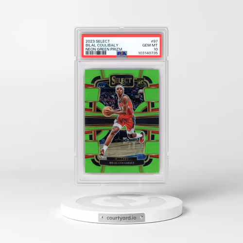 2023 Panini Select #97 Bilal Coulibaly - Neon Green Prizm (PSA 10 GEM MINT)