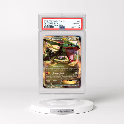 2012 Pokémon Black & White Dragons Exalted #85 Rayquaza EX - Holo (PSA 8 NM-MT)