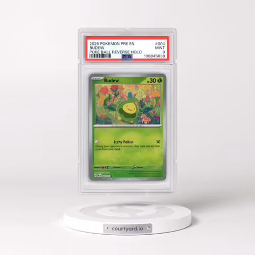 2025 Pokémon Pre EN-Prismatic Evolutions #004 Budew - Reverse Holo Poke Ball (PSA 9 MINT)