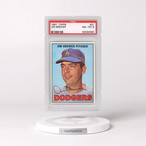 1967 Topps #31 Jim Brewer (PSA 8 NM-MT)