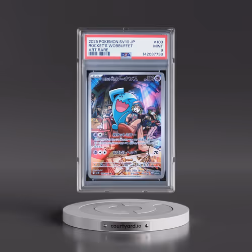 2025 Pokémon SV10-Glory of Team Rocket #103 Team Rocket's Wobbuffet - Art Rare (PSA 9 MINT)